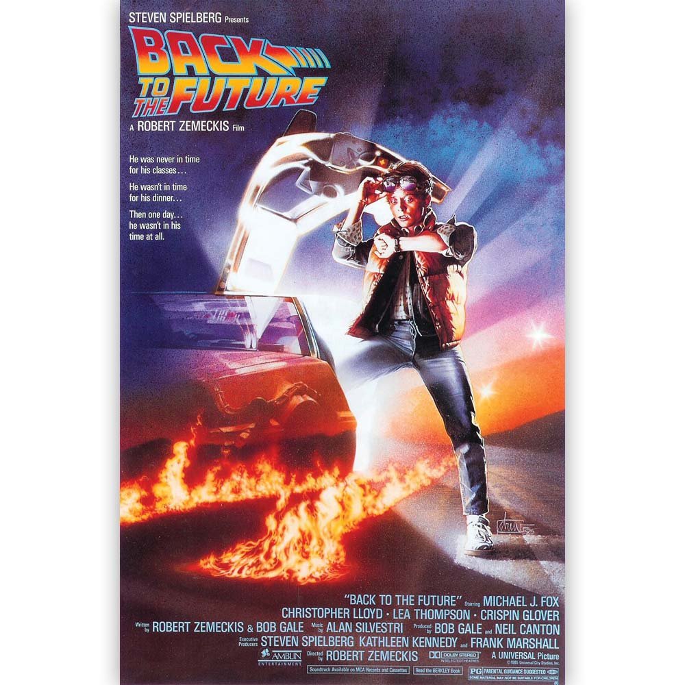 【予約商品】 BACK TO THE FUTURE バックトゥザフューチャー (劇場公開 40周年 ) - Back To The Future / バックボード入り / コレクターズ仕様ミニ / ポスター - PGS